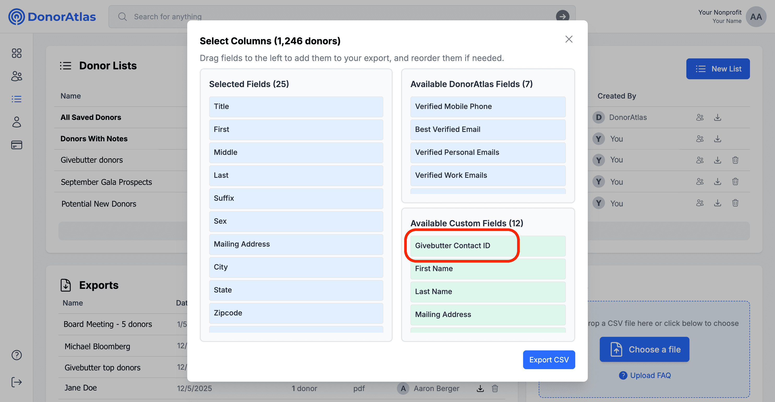 Download enriched data from DonorAtlas