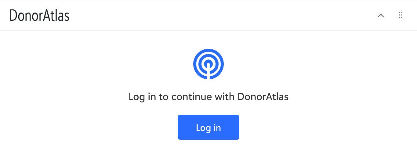 DonorAtlas tile on a Raiser's Edge Constituent